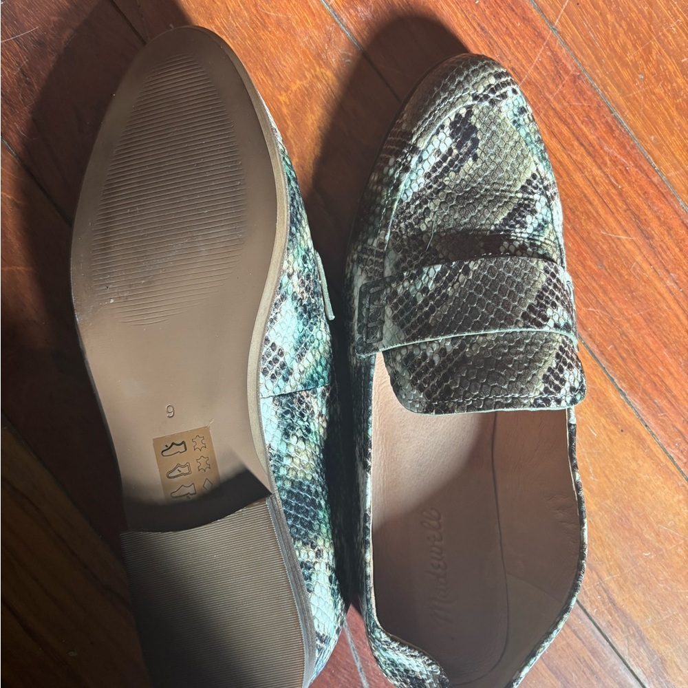 Madewell The Alex Loafer in Snake Embossed Leather Size 9 - Picture 7 of 7